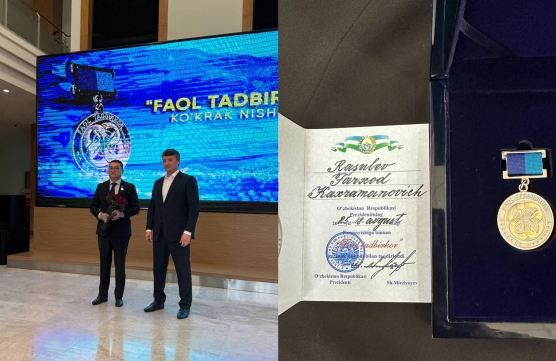 FARHAD RASULEV HONORED WITH THE “FAOL TADBIRKOR” AWARD